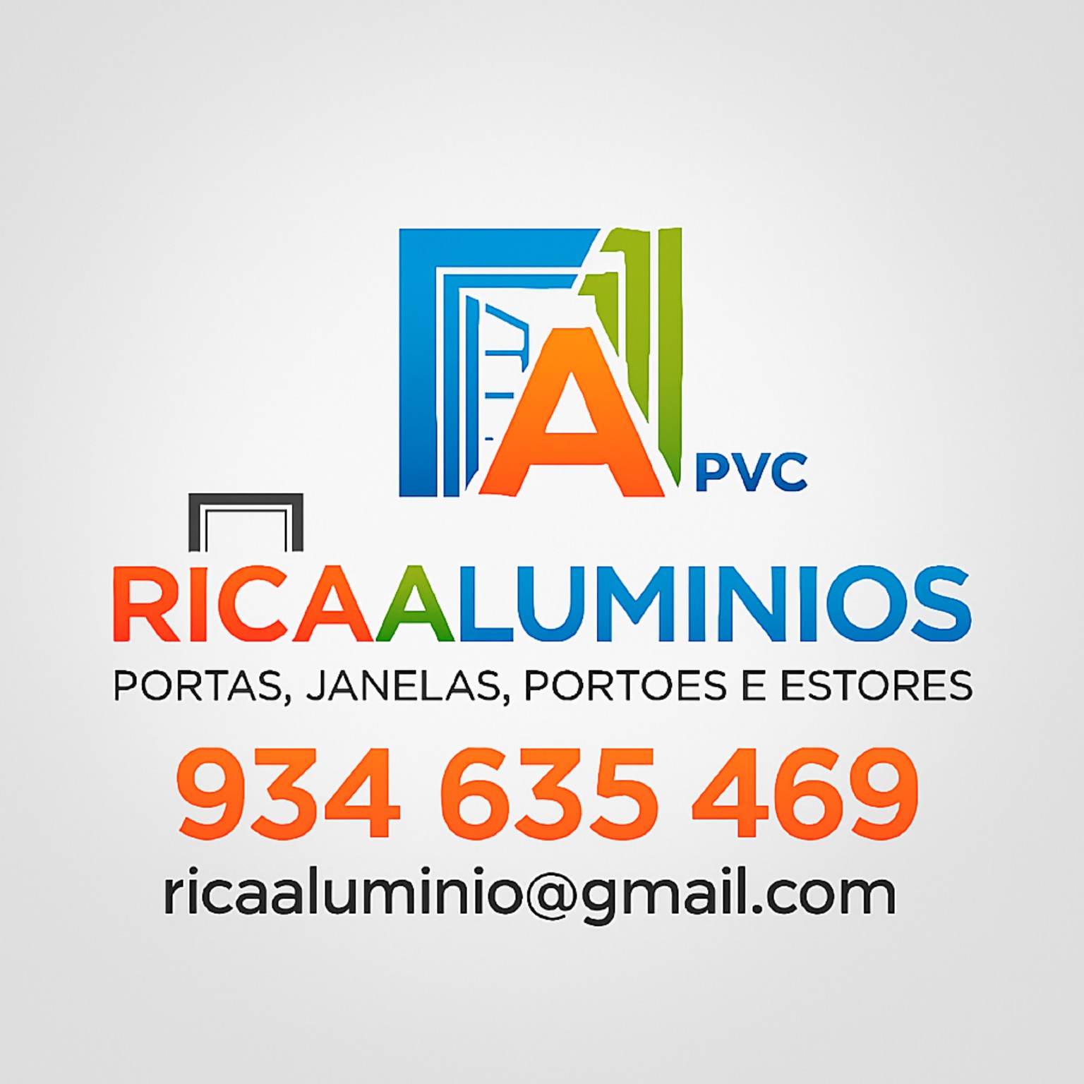 Logótipo original completo da RICAALUMINIOS